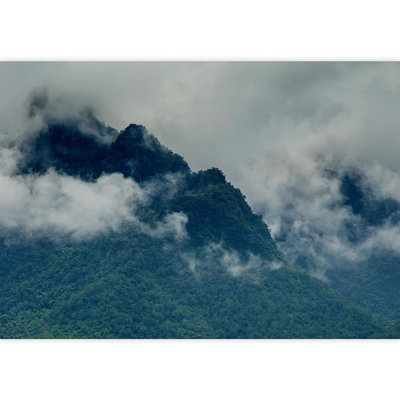 Murale à peindre Misty Cloud Mountain Range