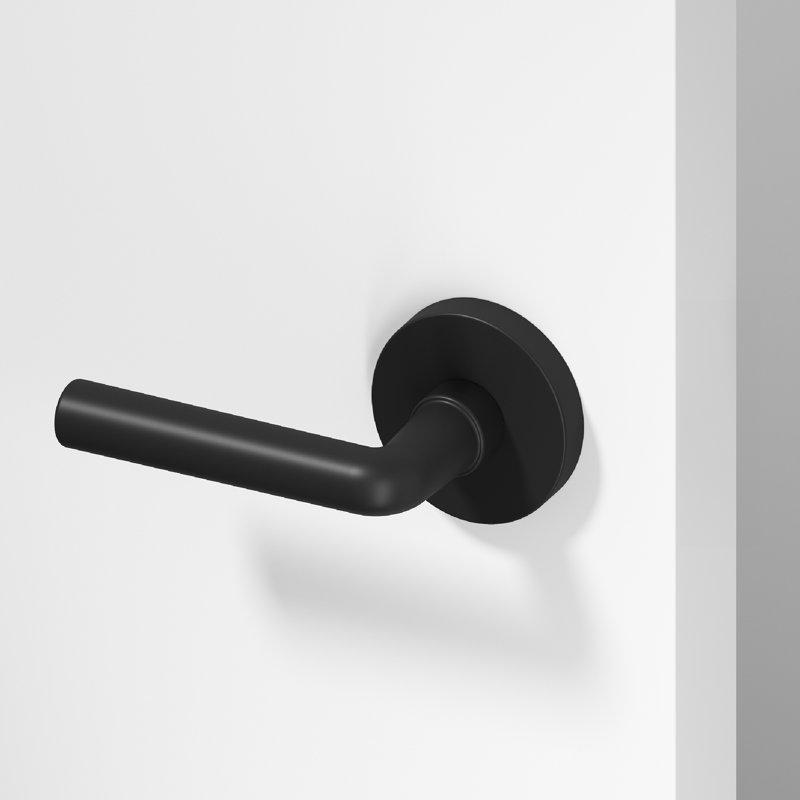 Arc Single Dummy Door Lever Modern Concealed Design Non-Turning for (Closet, Pantry or Hallway) – Sleek Minimalist Style in Matte Black