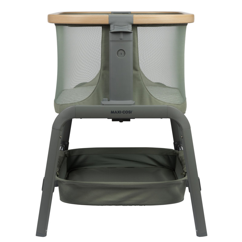 Iora Bedside Crib with Mattress, Green