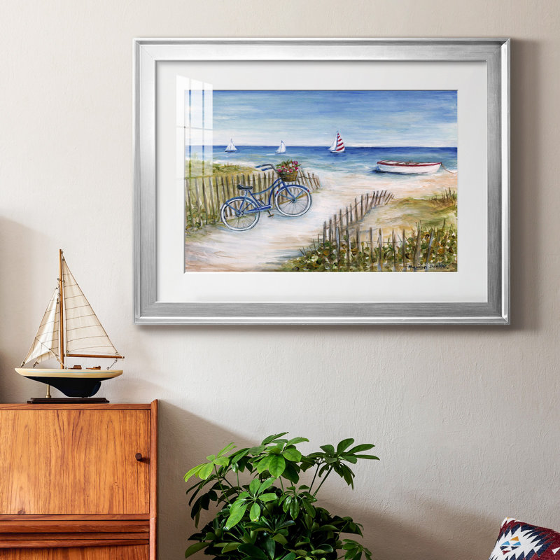 Beach Ride I - peinture encadrée, H 18,5 po x l 24,5 po x P 1,5 po, Argent