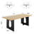 71" Dining Table for 6-8, Modern Rectangular Kitchen Table with Heavy-Duty Dual Pedestal Legs-1636989043-1636989042