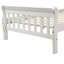Lit plateforme, cadre de lit simple, lit-bateau avec tête et pied de lit-404512319