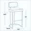Tabouret de bar à hauteur fixe en métal - ensemble de 2-524395975