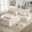 Canapé modulaire en chenille - L 108 po en forme de L avec 6 coussins, combinaison pour le salon, la chambre à coucher (méridienne droite), chambre d'amis avec canapé moderne et lisse-1452595306-1452595307
