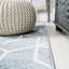 Tapis bleu clair / blanc Mashawna-139295920