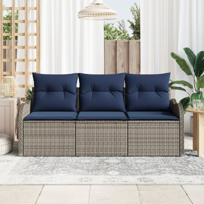 Ensemble de canapé de jardin avec coussin 3 pièces vidaXL