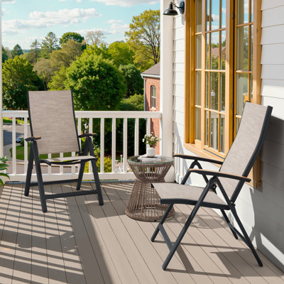 Adjustable Aluminum Outdoor Folding Dining Chairs
