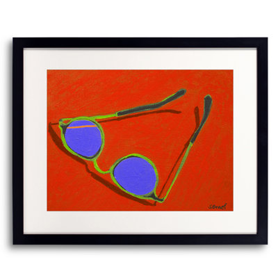 Sunglasses On Red Print by Sue Graef