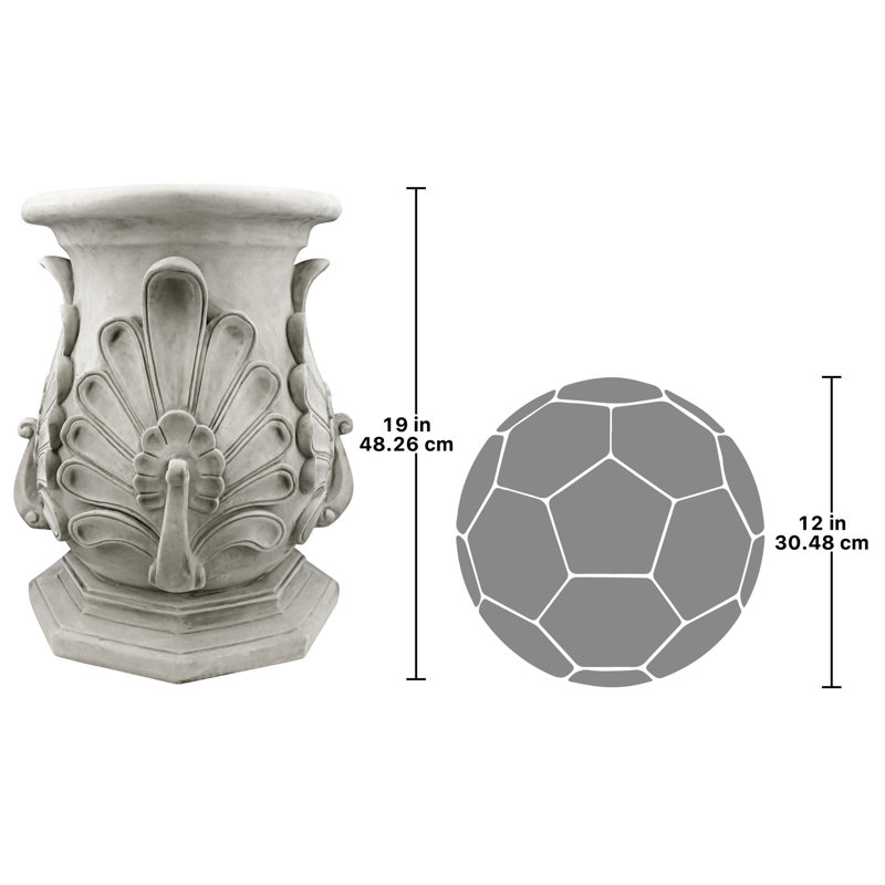 Antique Stone Finish Peacock Pedestal Table