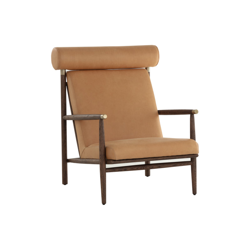 Fauteuil rembourré - brun