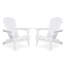 Ensemble de 2 chaises longues en bois de cèdre massif avec grain de bois-159942750