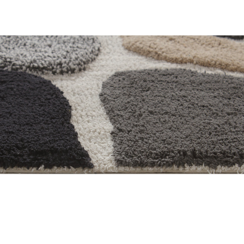 Creline Bath Rug - Charcoal Black, Black