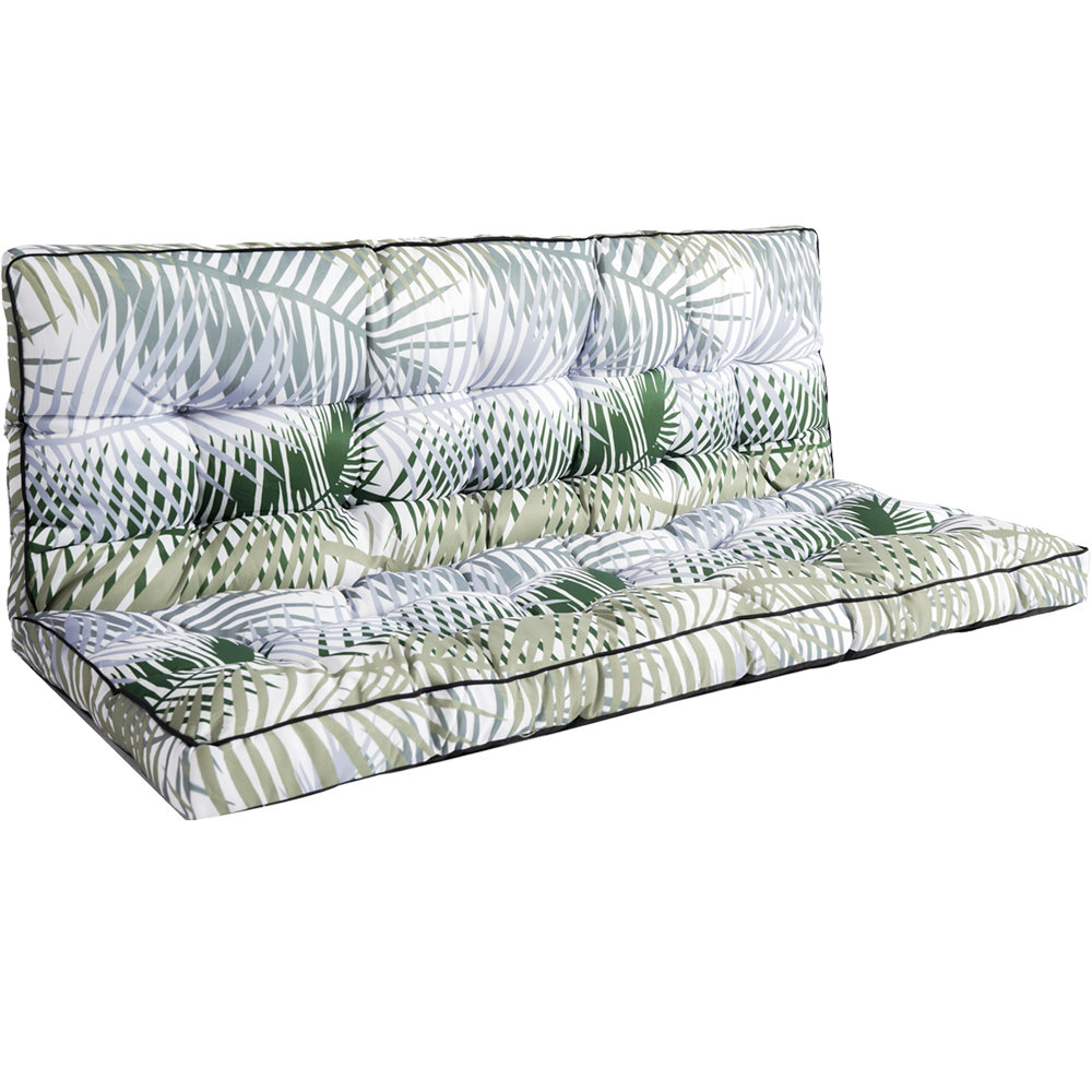 Bayou Breeze Porch Swing Cushion With Backrest: 55Inch Waterproof
