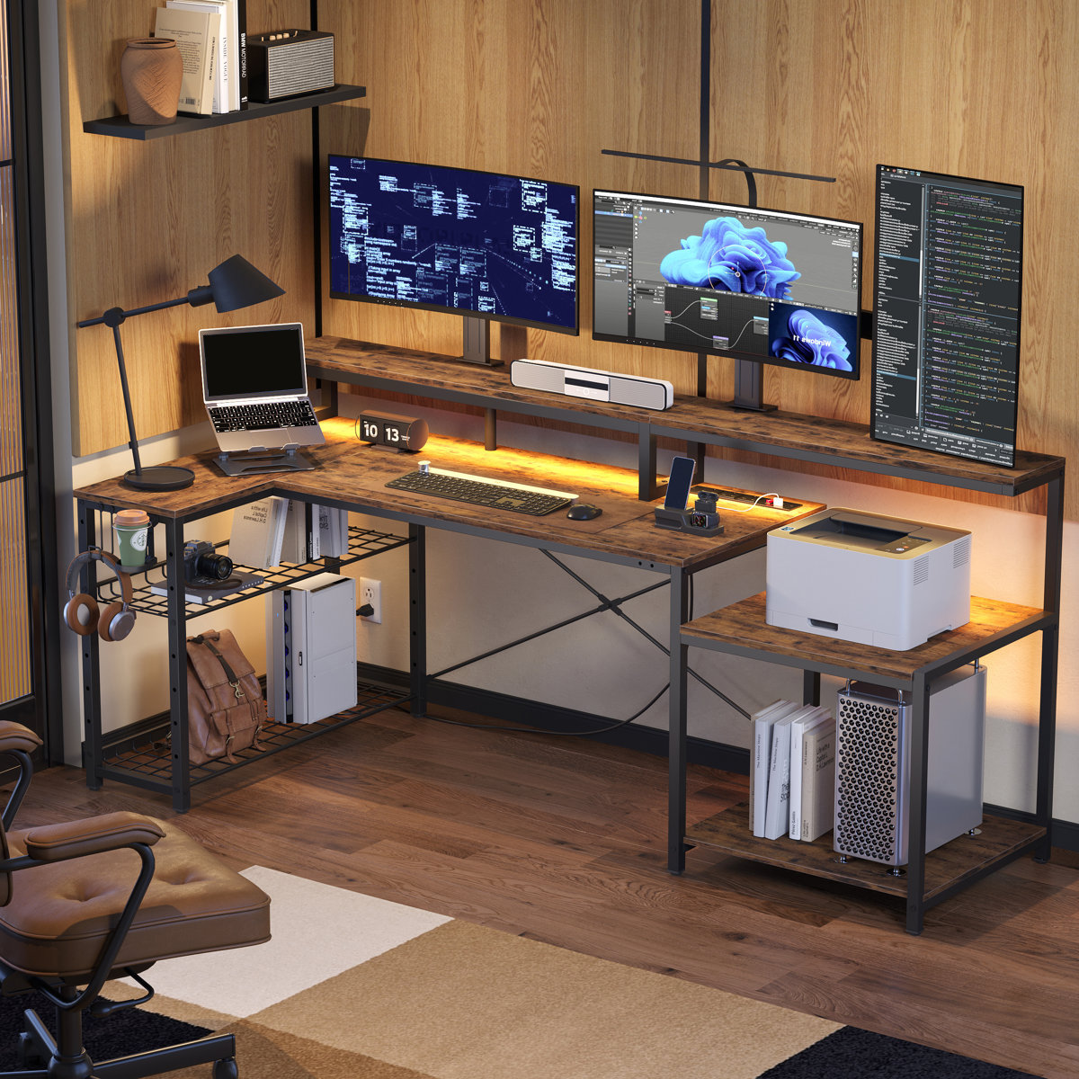 Inbox Zero 181Cm W Rectangular Computer Desk & Reviews | Wayfair.co.uk