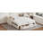 Twin to King Extendable Daybed Frame with Trundle, Chenille Fabric, Storage Drawers, Space-Saving Sofa Bed for Living and Guest Rooms-240400066