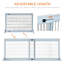 Barrière pour animaux l 72 po x H 26,96 po, largeur réglable, pour chiens, chats, maison, barrière de couloir, H très large autoportant bleu-gris, patio