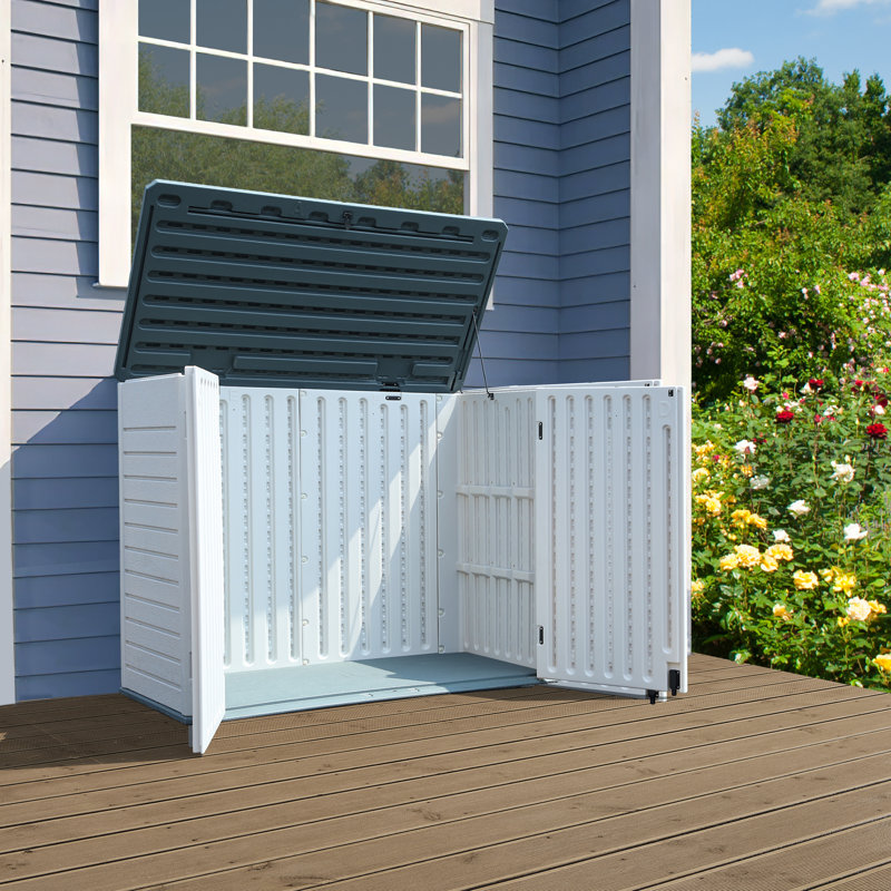 4.25 ft. W x 2.4 ft. D Resin Storage Box, Off-white