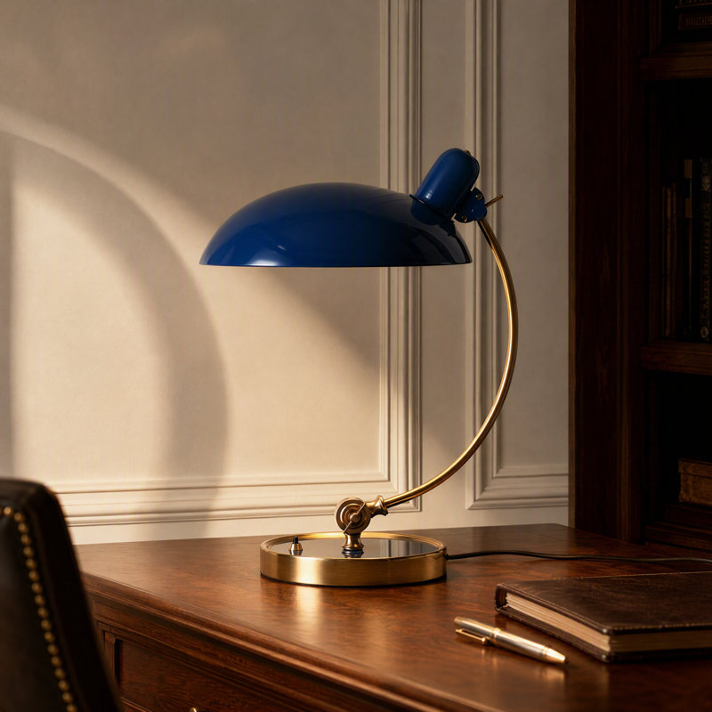 Lampe de table ulia moderne avec abat-jour ajustable Ulia, Bleu