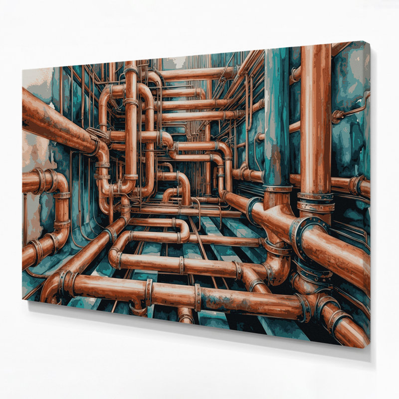 Art mural en toile Sci Fi Copper, H 11 po x l 14 po