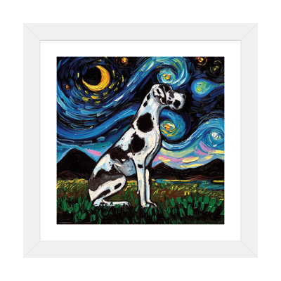 " Harlequin Great Dane Night " by Aja Trier