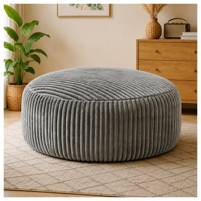 Fauteuil surdimensionné surdimensionné, fauteuil à billes de 6 pi, rembourrage en mousse à mémoire de forme, fauteuil à billes pour adultes et adolescents, canapé doux avec housse en tissu doux, canapé rond pour le salon, la chambre à coucher, le dortoir universitaire
