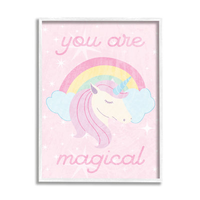 ba-948-Framed Magical Sparkle Unicorn by Lil' Rue Wrapped Canvas Print