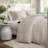 Neutral Striped 3-piece Bedding Sets With Durable Polyester For Modern Bedrooms
