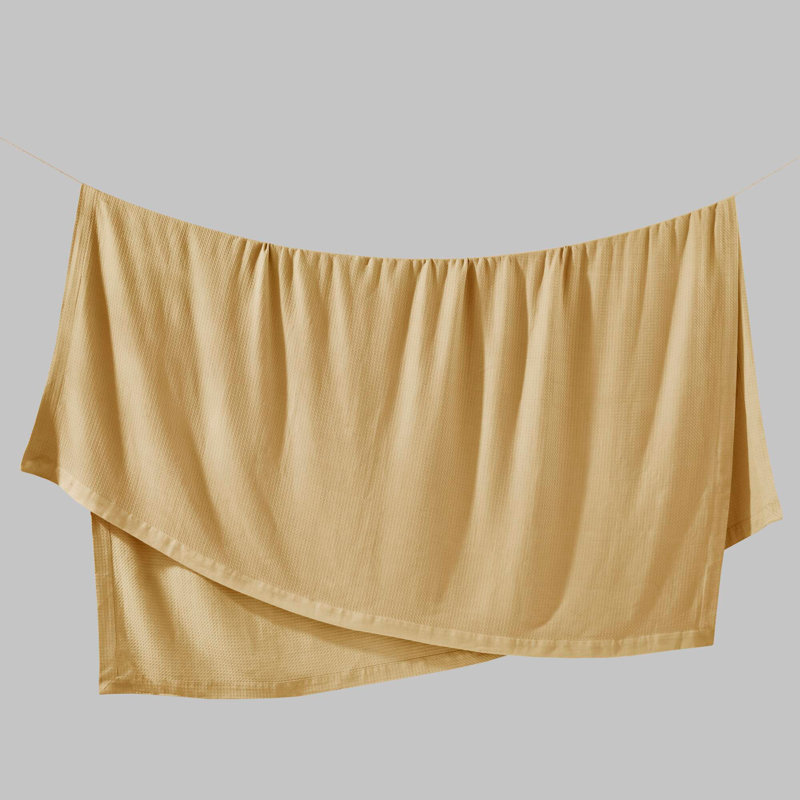 Couverture 1 pièce, Lit simple, Mustard