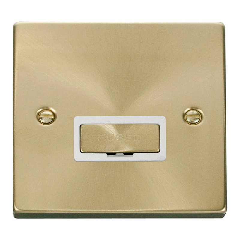 Satin Brass 13A Fused Ingot Connection Unit