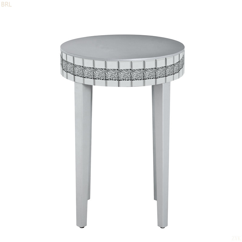 Table de petit déjeuner à miroir ronde Artisanal