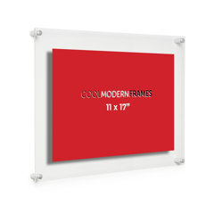 5x7 Wall Mounted Acrylic Frameless Photo Frame Clear Picture Frame Rectango  Floating Certificate Frame Double Panel