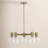 Rorem 5 - Light Shaded Modern Linear Chandelier in Brass-843405869-813004265