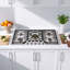 ROBAM Turbo Flame Series 36" Gas Cooktop - 5 Brass Burners,Built-in NG/LPG Convertible Gas Stove,Flameout Protection  G515