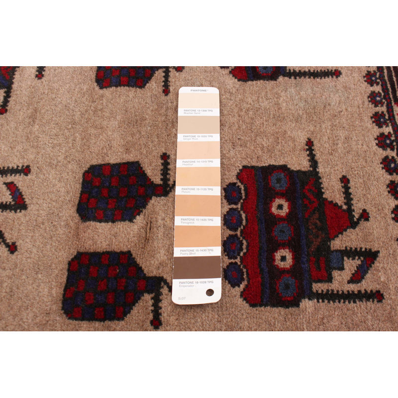 Tapis brun Maara Rare War 3 pi 1 po x 4 pi 8 po