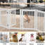 Colville Pine Wood Free Standing Pet Gate With Door