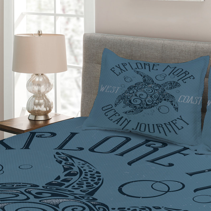 Hypnotic Coastal Polyester Coverlet