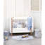 MiniOnes Hand Tufted Cotton Area Rug in Blanco/Light Blue