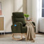 Chaise berçante moderne avec poche latérale, coussin à haute densité, structure idéale pour le salon et le balcon, base en contreplaqué, chambre de bébé-1193755703