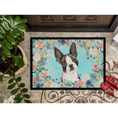 Schnauzer 27 po x 18 po tapis de porte extérieur antidérapant Gerwalta
