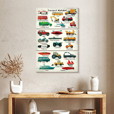 Tableau pour enfants Ashelle Transport Alphabet