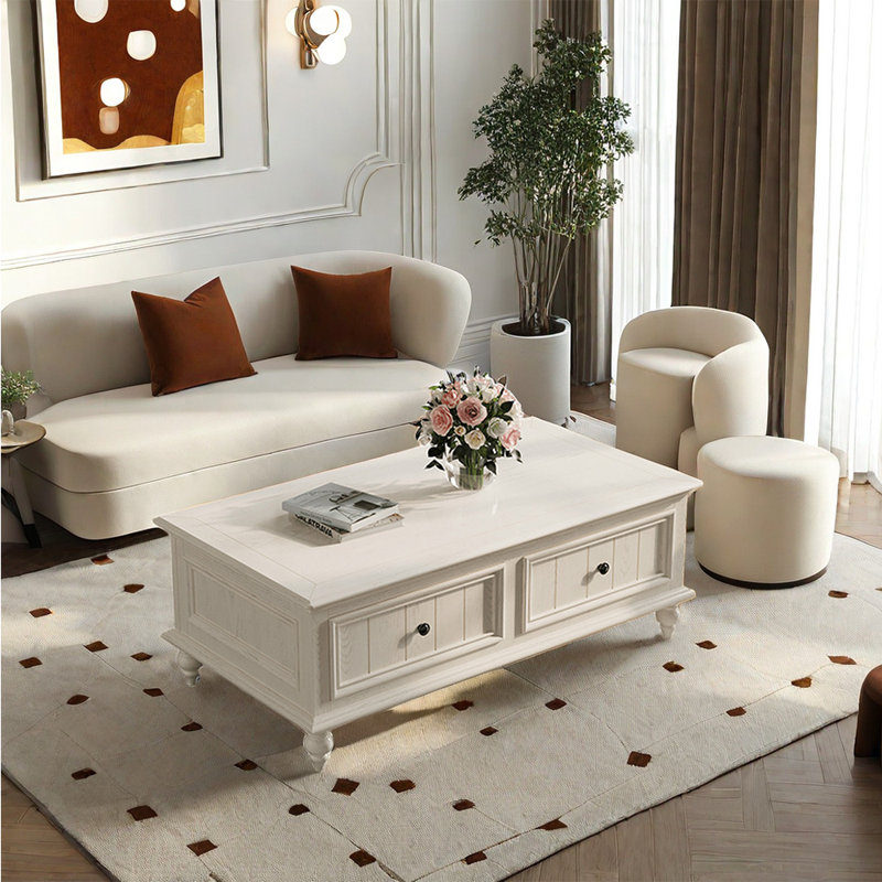 Table basse Modern Minimalist, H 17,95 po x L 47,24 po x l 27,55 po