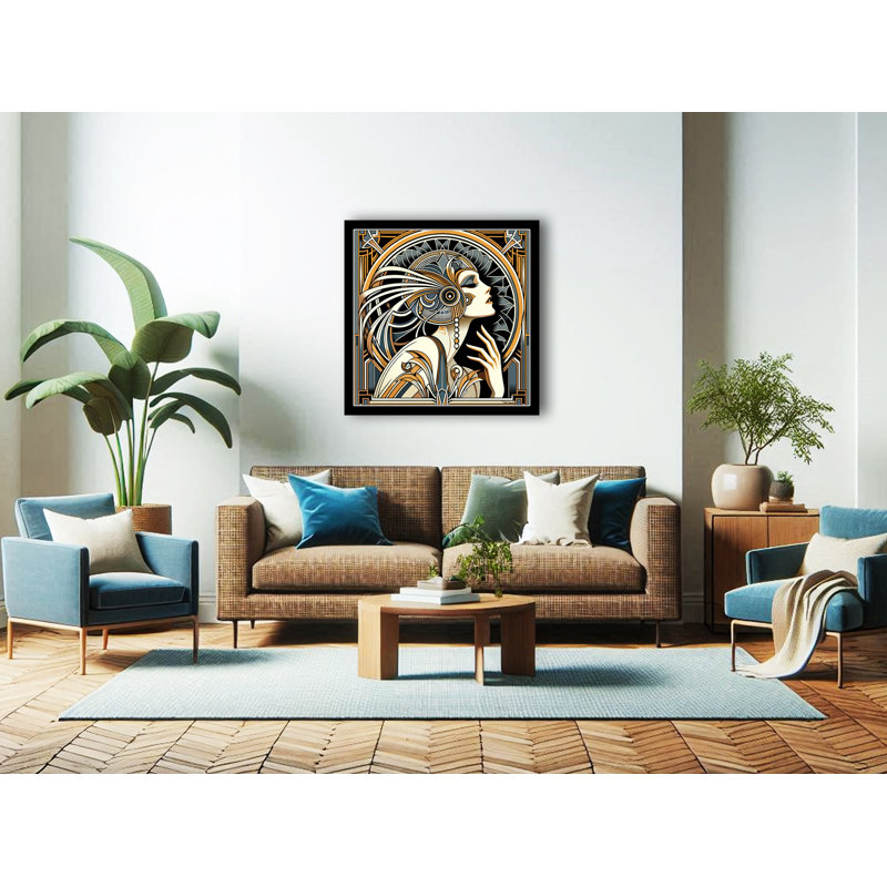 Beauté art déco II, H 30 po x l 30 po