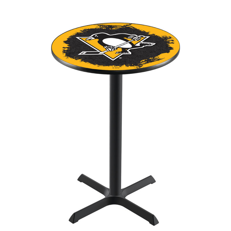 NHL Pub Table, Pittsburgh Penguins, 42" H x 28" L x 28" W