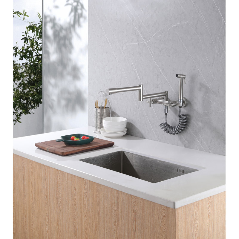 Remplisseuse de pot extensible, Nickel brossé