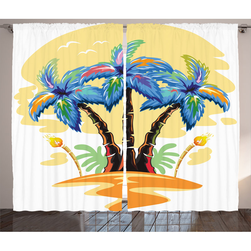 Semi Sheer Curtain Pair, 54" W x 90" L