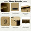 Buffet moderne à 4 portes avec prises de courant, ports USB, tablettes réglables, armoire de rangement ouverte et poignées en aluminium-948461506