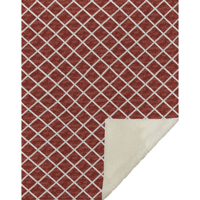 Couverture Sherpa rouge One Pixie Street 50 po x 70 po, rouge