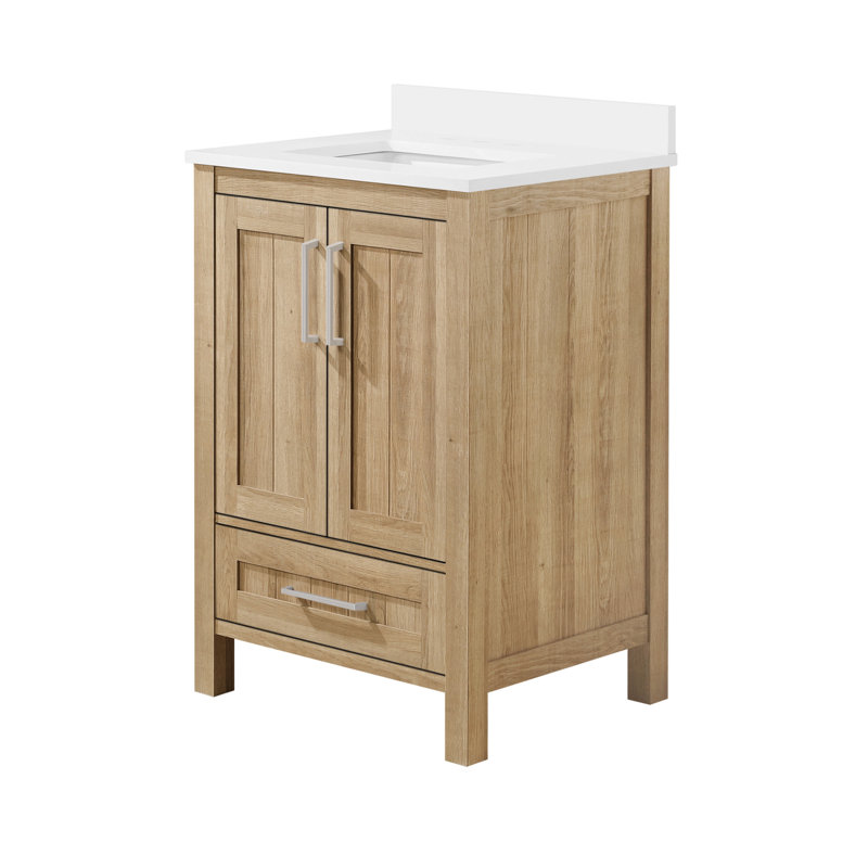 Ensemble de meuble-lavabo simple 24,02 po Shanarra, Chêne