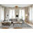 Machine Washable Horizontal Stripes Gray Area Rug-1770395876
