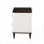 Carena White & amp; Table de chevet en noyer avec USB & amp; Tiroir de rangement